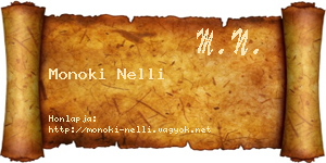 Monoki Nelli névjegykártya